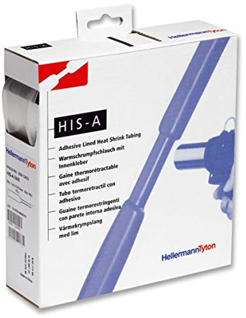 HELLERMANN TYTON 308-12403 Duct Insulation Cable (3 m, 2.4 cm – Transparent thermorétrécissable 1Pièce (S), 8 mm, 2,5 mm, 1 piece (S))