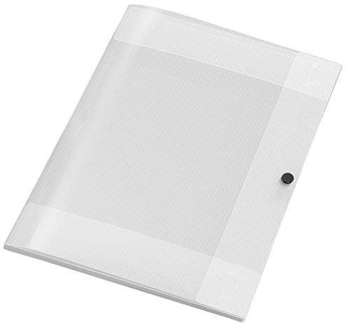 VELOFLEX 4439290 - Sammelmappe Crystal DIN A4, in Streifenoptik, mit Druckknopfverschluss, transparent, 1 Stück