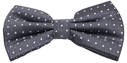 Fabio Farini - Elegante gepunktete Herren Fliege Querbinder für jeden Anlass wie Hochzeit, Konfirmation, Abschlussball Grau (Grau Weiß)