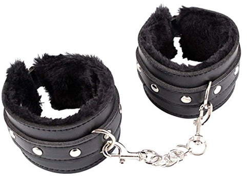 Adjustable Handcuffs Ankle Bracelets SM Adult Plush PU Leather Bondage Fetish Handcuffs Kit Cuff Restraint Set Sex Toy, Rbenxia Handcuff Restraints Adult Sex Toys Black