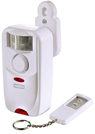 Xavax Alarmanlage mit Bewegungsmelder (inkl. Fernbedienung, extra lautes Alarmsignal (118 dB), ideal als Ladenklingel)
