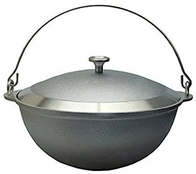 Camping Topf Alu-Guss Kazan 6 Liter Kasan Wok Tatarskij mit Bügel