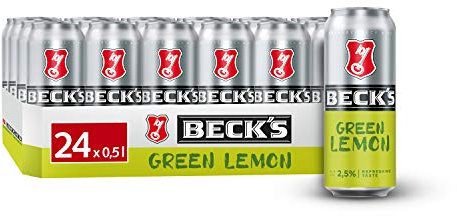 BECK'S Green Lemon Dosenbier Biermischgetränk, EINWEG, Biermischgetränk - Radler - Alster Bier (24 x 0.5 l Dose)