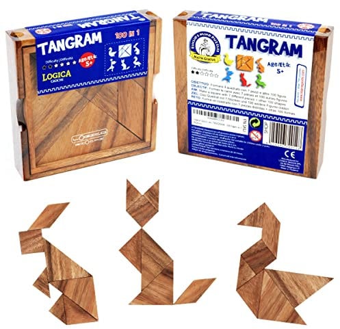LOGICA GIOCHI art. Tangram - Rompicapo 2D in Legno - Gioco educativo (Tangram)