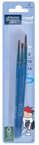 1 Pack de 3 pinceaux n°6, n°10 et n°14