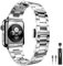 PUGO TOP Strap Compatible With Apple Watch Series 9/8/7 41mm Series 6/5/4/3/2/1 40mm 38mm, Ultra Slim Stainless Steel Series Band for iWatch(Silver 38mm/40mm/41mm)
