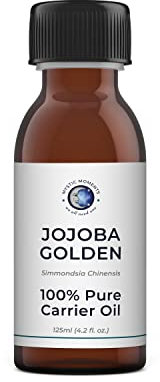Mystic Moments | Jojoba Golden Carrier Oil 250ml - Pure & Natural Oil Perfect For Hair, Face, Nails, Aromatherapy, Massage and Oil Dilution Vegan GMO Free