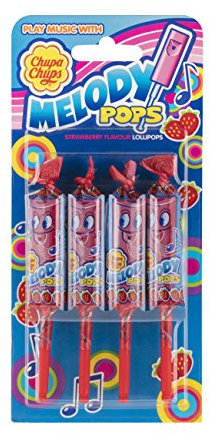 Chupa Chups Erdbeere Melody Pops, 4x15g