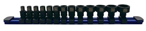 Astro Tools 78113 13-Piece 1/4 Drive Low Profile Nano Impact Sockets - Metric