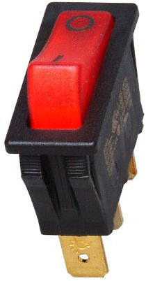 Kopp 192812087 Einbau-Wippenschalter, 1-polig, beleuchtet, 6 A, 250 V