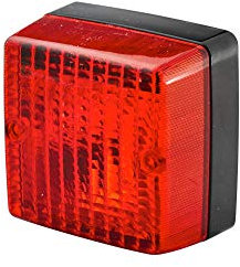 HELLA 2NE 003 315-011 Nebelschlussleuchte - Halogen - 12V - Anbau - Lichtscheibenfarbe: rot - Stecker: Flachstecker - rechts/links