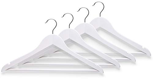 Zeller 17141 Kleiderbügel, 4-er Set, 43.5 cm, weiß
