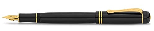 Kaweco DIA2 Füllhalter Gold I Exklusiver Acryl Füllfederhalter für Tintenpatronen inklusive edler Geschenk Metallbox I Luxus Nostalgischer Füller 16 cm I Federbreite: F (Fein)