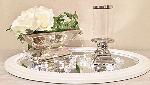 Windlicht Glas Windlicht mit Fuß Silber Deko für Hochzeit Tischdeko Weihnachten Windlichtsäule Weihnachtsdeko Hochzeitsdeko Tisch Nostalgie Weihnachten Deko Wohnzimmer Tischdeko Hochzeit Vintage