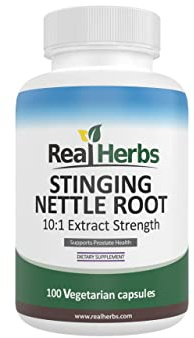 Real Herbs Stinging Nettle Root Extract 7500mg (750mg of 10:1 Extract) – Vegetarian Friendly, Non-GMO, Gluten-Free – Supports Prostate & Urinary Health – 100 Capsules