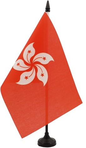 AZ FLAG - Tischflagge Hongkong - 21x14 cm - Hk Tischfahne 14 x 21 Cm - Flaggen