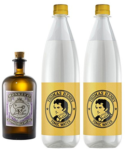 1 x Monkey Gin & 2 x Thomas Henry 1,0 Liter Tonic inc. 0.30€ MEHRWEG Pfand