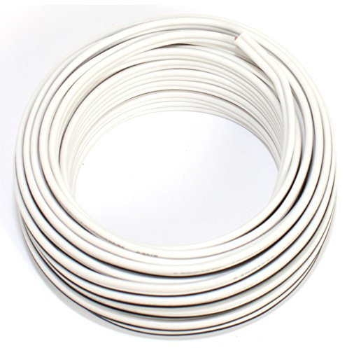Cable para altavoces (2 x 0,50 mm², 10 m), color blanco