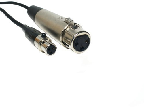 1.5m 3 Pin XLR Socket to Mini XLR Female Microphone Cable - Headset Plug Lead Small - Loops