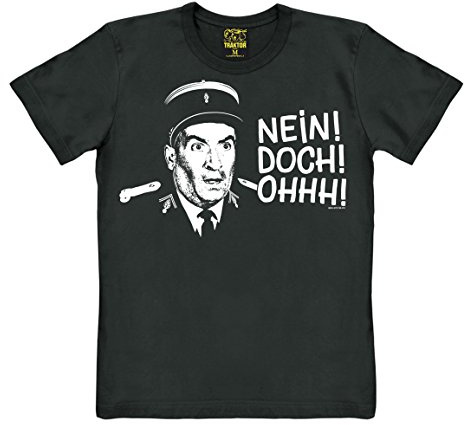 TRAKTOR® Louis de Funes I Nein! Doch! Ohhh! | T-Shirt Print | Damen & Herren | kurzärmlig | schwarz | Lizenziertes Originaldesign | Größe XS
