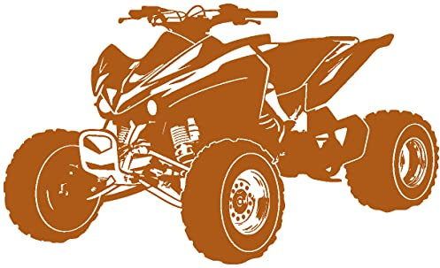 Samunshi® Wandtattoo Quad Wandaufkleber ATV 60 x 36cm haselnuss-braun