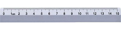 RUMOLD 932015 Büro- und Schullineal, Aluminium, 15 cm Stück, silber
