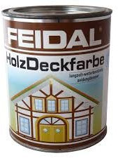 Feidal Holzdeckfarbe v. Fachhandel Farbton rotbraun (schwedenrot ), seidenglänzend / Industrie Dauerschutzfarbe / Wetterschutzfarbe / 750 ml