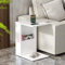 Homidea BONO Beistelltisch - Moderner Couchtisch auf Rollen in trendigem Design mit Ablagefläche (Weiß)