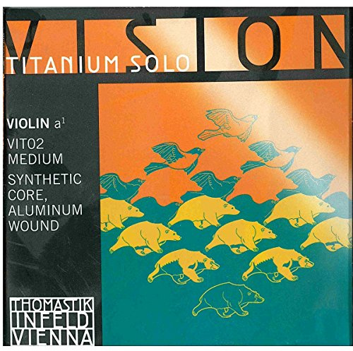 Thomastik Vision Titanium Solo Violin Strings, Single A String, VIT02, 4/4 Size, Synthetic Core, Aluminum Wound