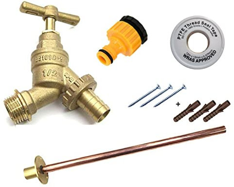 Kit robinet pour l'extérieur avec bride de montage