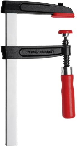 BESSEY Temperguss-Schraubzwinge TGRC15B5 | 150 mm Spannweite | Solide Schraubzwinge mit Tempergussbügel für präzises und zuverlässiges Spannen bei täglichen Arbeiten