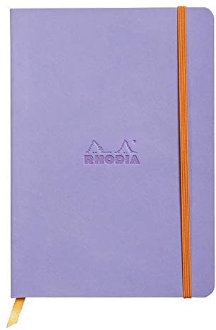Rhodia 118729C Rhodiarama Book (DIN A5, 14,8 x 21 cm Notizbuch mit Gummizug, blanko, 96 Blatt) 1 Stück iris