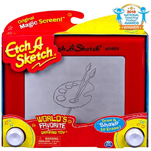 Etch A Sketch, Klassisches rotes Zeichenspielzeug mit magischem Bildschirm, für Kinder ab 3 Jahren