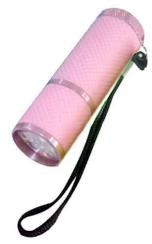 Infapower Compact 9 Led Glow in The Dark Stylish Torch with Lanyard - Pink