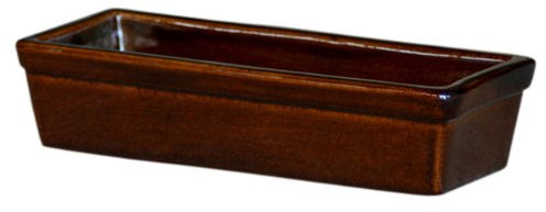 K&K Bonsaischale/Pflanzschale rechteckig 32x14x8 cm (2 Liter) Outdoor geeignet, aus frostbeständiger Steinzeug Keramik