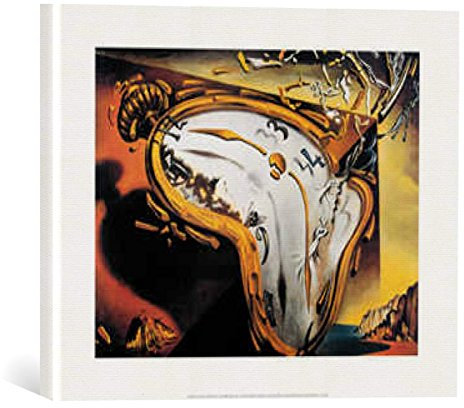 kunst für alle Leinwandbild: Salvador Dalí Soft Watch - hochwertiger Druck, Leinwand auf Keilrahmen, Bild fertig zum Aufhängen, 40x30 cm