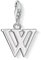 Thomas Sabo Women Charm Pendant Letter A-Z Charm Club Silver 925 Sterling Silver, Letter W