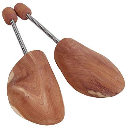 DELFA Zedernholz Schuhspanner mit Metall Spiralfeder Gr. 40/41 Herren, Schuhstrecker für jeden Schuh