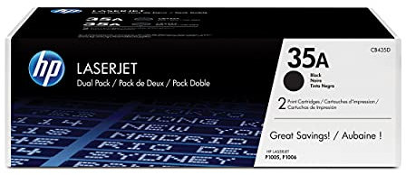 Hewlett Packard HP Toner Nr. 35A Doppelpack CB435AD Schwarz (ca.2X 3.000 S.)