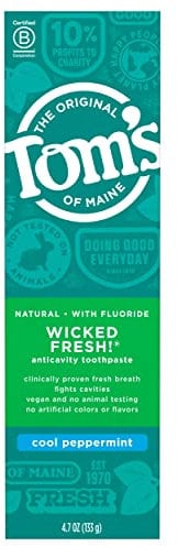 Toms of Maine Wicked Fresh Fluorid Zahnpasta Coole Peppermint, 4,7 oz.