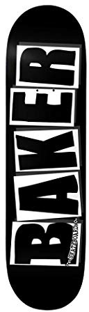 Baker Brand Logo Deck-8.0 Black/White Skateboard Deck by Baker