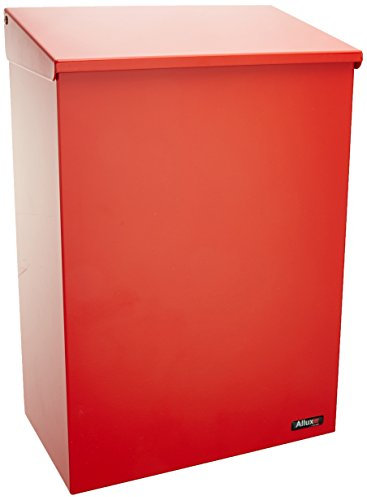 Qualarc ALX -100-rd murale ou Post Plat Top Load Boîtes aux lettres en acier galvanisé, Rouge
