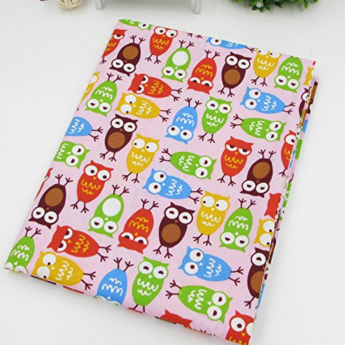 Ein Stück 50x160 cm Nette Bunte Eule Gedruckt 100% Baumwollgewebe für Baby Bettwäsche Textil Patchwork Quilt Nähen Stoff Durch Meter