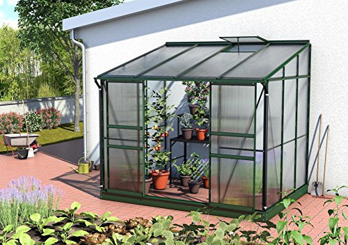 Anlehngewächshaus IDA 1,90x2,54m smaragd