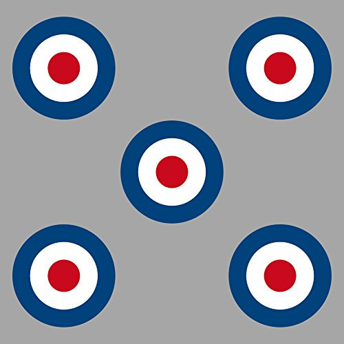 GreenIT Aufkleber Sticker 3cm Target Mod UK GB England Roller Vespa Symbol Zeichen Auto Motorrad (5)