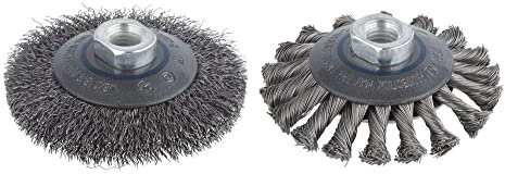 wolfcraft 2153000 1 Kegel-Drahtbürste WS gezopft ø 100 mm