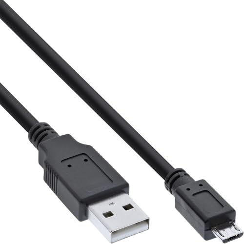 InLine 31718 Micro-USB 2.0 Kabel, USB-A Stecker an Micro-B Stecker, schwarz, 1,8m