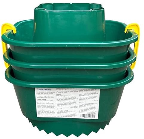 Selections Pack of 3 Tomato and Vegetable Growbag Pots for Indoor and Outdoor Usage, Large