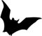 Samunshi® Fledermaus Motiv B Folienaufkleber 8 x 6,9cm schwarz