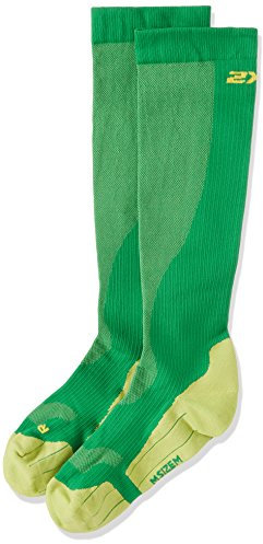 2XU Calcetín de compresión para hombre, Hombre, MA2442e Fern Green/Lime Green XS, Verde Helecho Verde Lima, XS